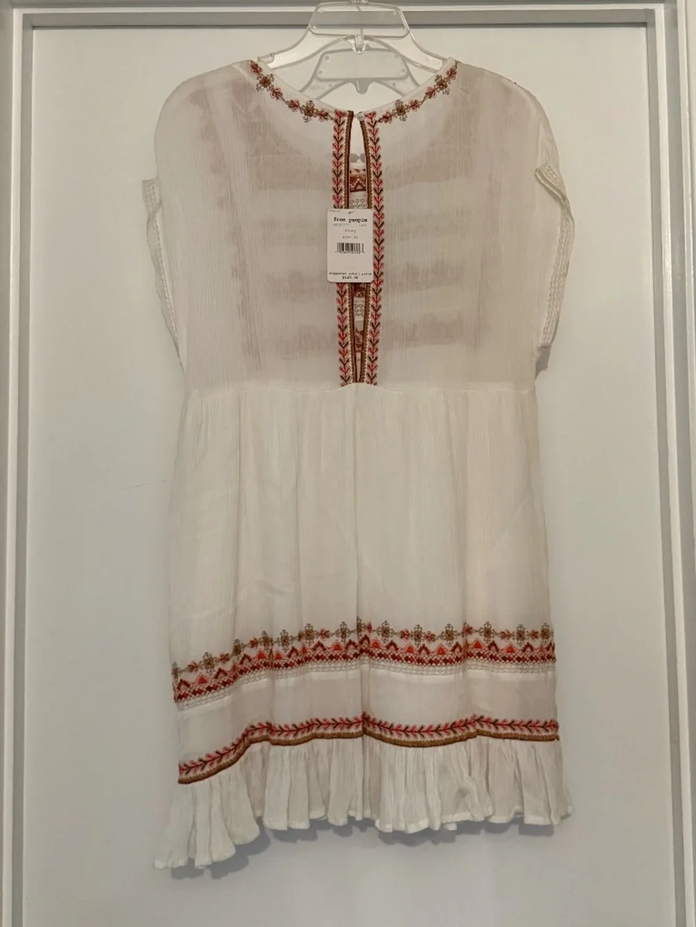 FREE PEOPLE Embroidered Sunrise Wanderer Mini Dress